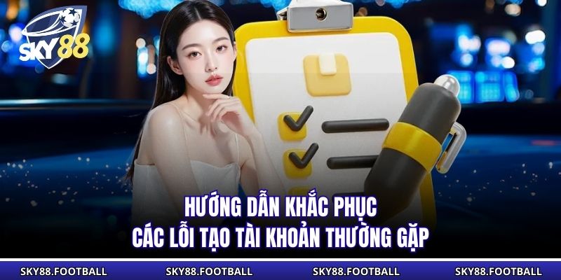 Hướng dẫn khắc phục các lỗi tạo tài khoản thường gặp